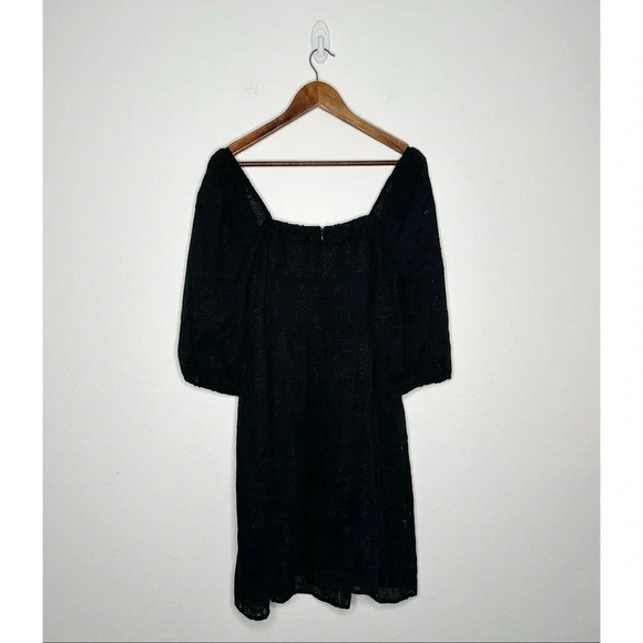 Johnny Was Black Ella Square Neck Mini Dress - Picture 9 of 12
